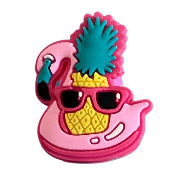 Flamingo Pineapple Straw Cover - 2 Sizes Available - Reusable Silicone